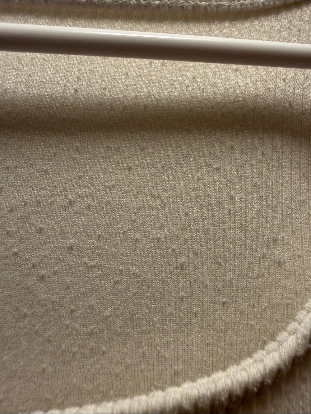 New Day Cream Ribbed Scoop Neck Top - Picture 4 of 5